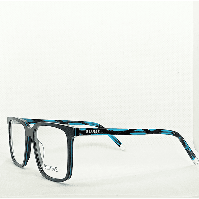 Armazón Blume Hombre Acetato Negro y Turquesa