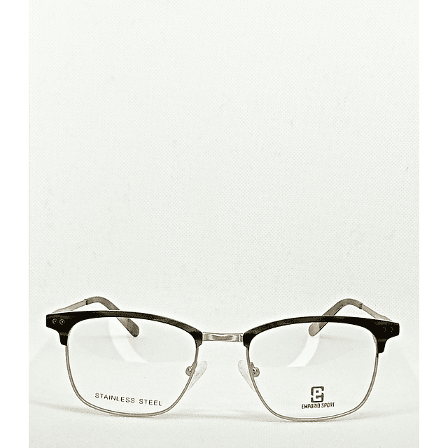 Armazón Emporio Hombre Metálico con Ribetes Verdes