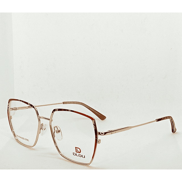 Armazón Dlou Mujer Metálico Dorado Brillante Cuadrado