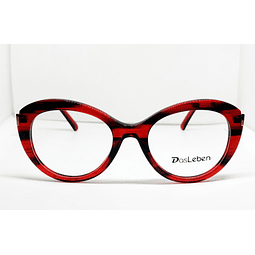 Armazón Óptico Das Leben Mujer Acetato Rojo Tortoise