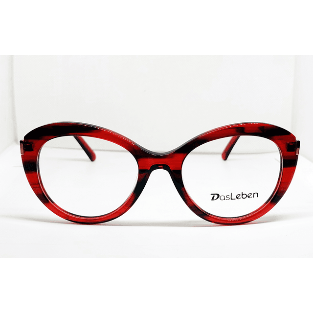 Armazón Óptico Das Leben Mujer Acetato Rojo Tortoise