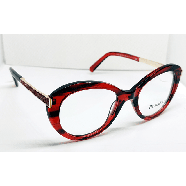 Armazón Óptico Das Leben Mujer Acetato Rojo Tortoise