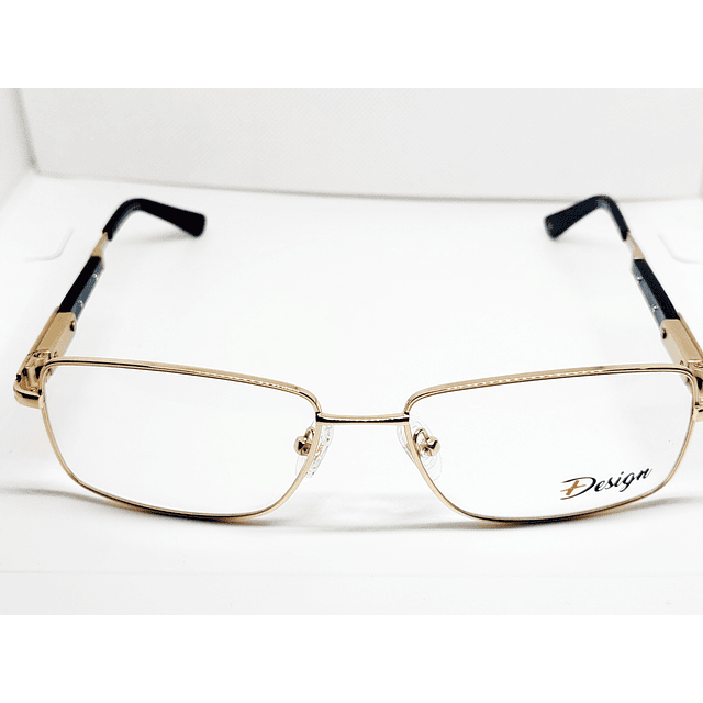Armazón Óptico +Design Hombre Metálico dorado