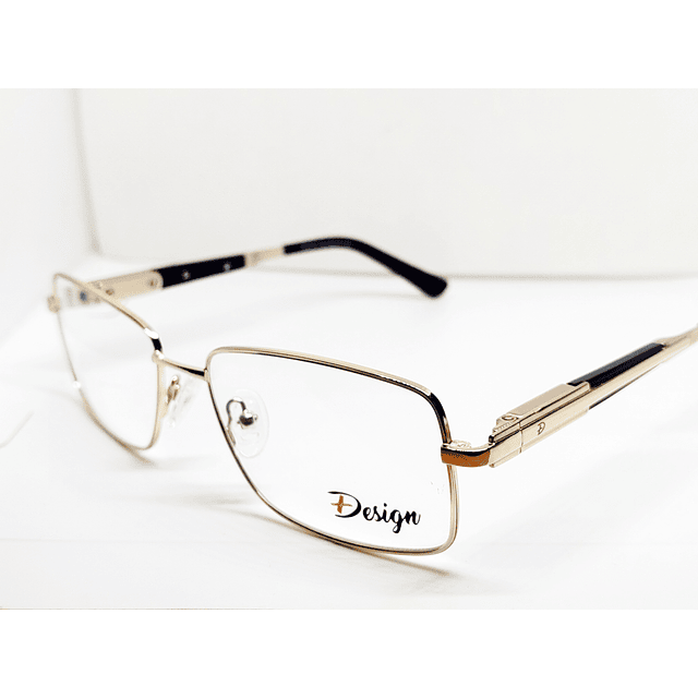 Armazón Óptico +Design Hombre Metálico dorado