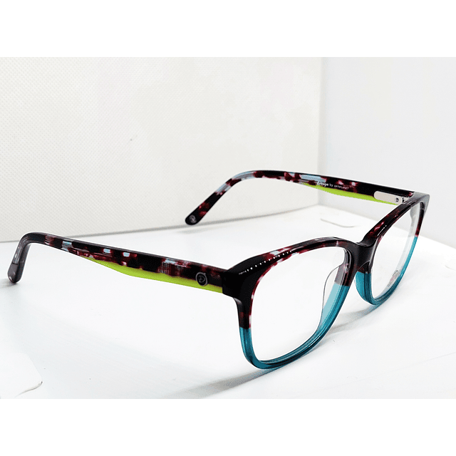 Armazón Óptico +Design Hombre Acetato Tortoise y Celeste