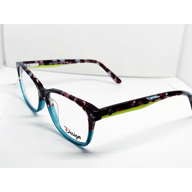 Armazón Óptico +Design Hombre Acetato Tortoise y Celeste