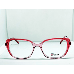 Armazón Óptico +Design Mujer Acetato rosado transparente