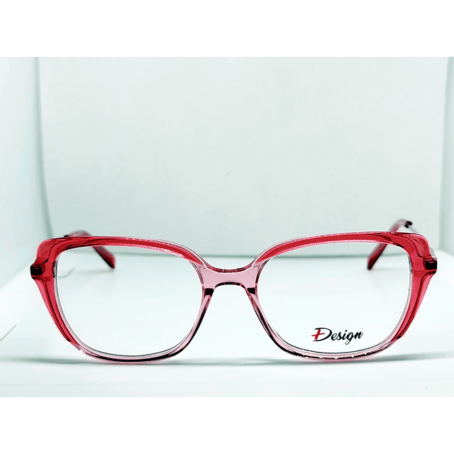Armazón Óptico +Design Mujer Acetato rosado transparente