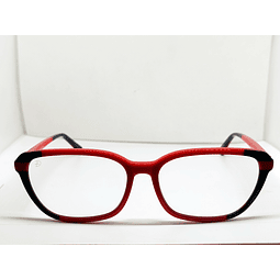 Armazón Óptico +Design Mujer Acetato rojo y negro
