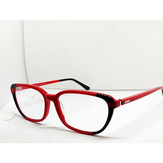 Armazón Óptico +Design Mujer Acetato rojo y negro