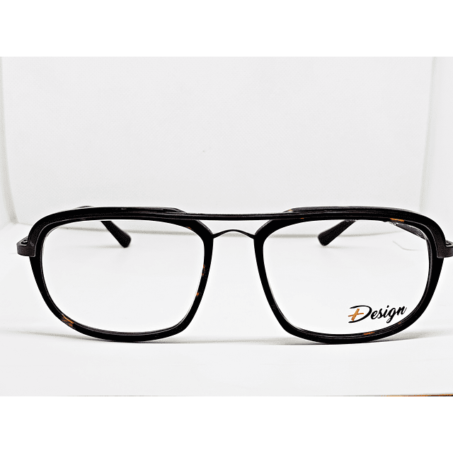 Armazón Óptico +Design Hombre Metal y Acetato Tortoise