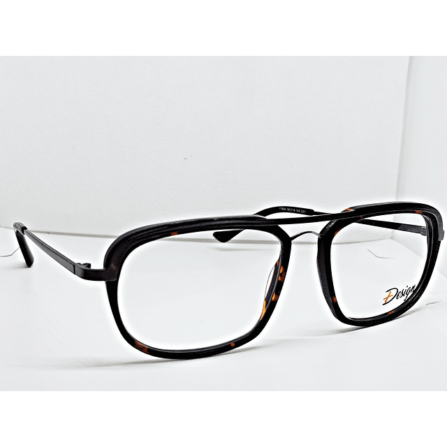 Armazón Óptico +Design Hombre Metal y Acetato Tortoise