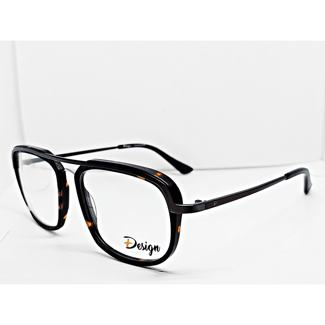 Armazón Óptico +Design Hombre Metal y Acetato Tortoise