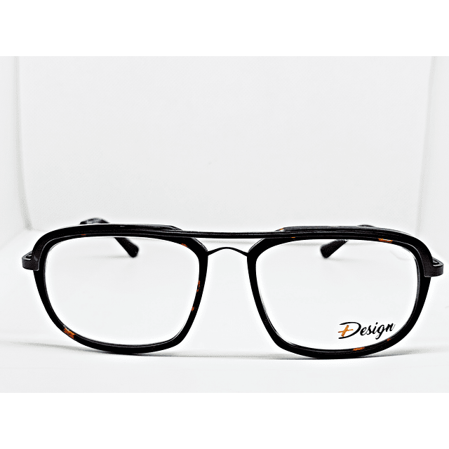 Armazón Óptico +Design Hombre Metal y Acetato Tortoise