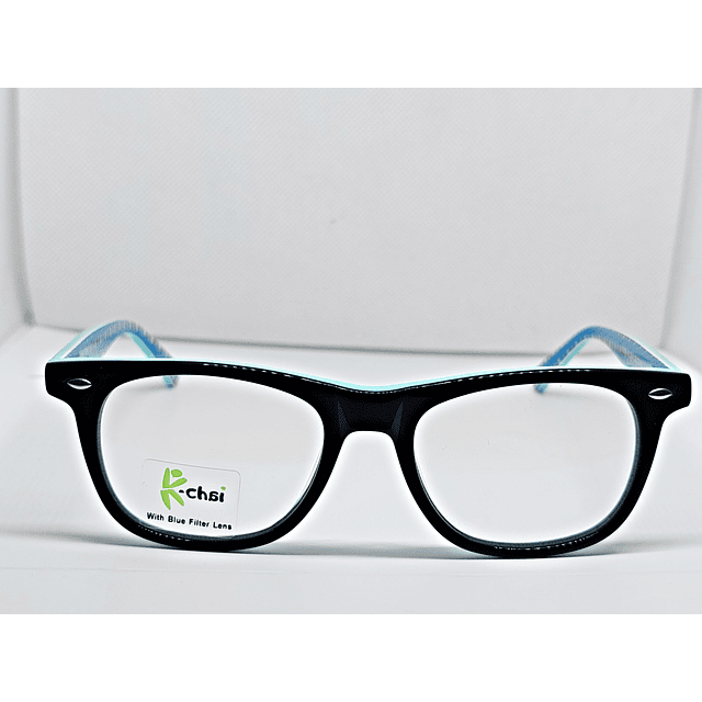 Armazón Óptico K-chai Niños Acetato Negro y Verde Nilo