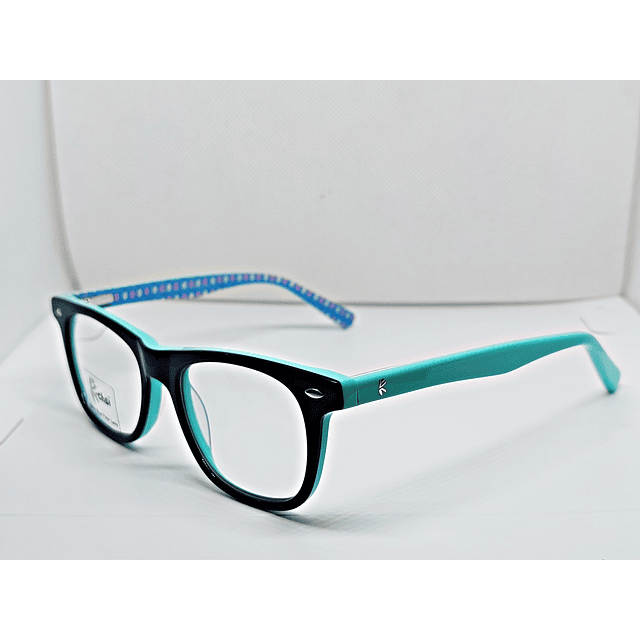 Armazón Óptico K-chai Niños Acetato Negro y Verde Nilo