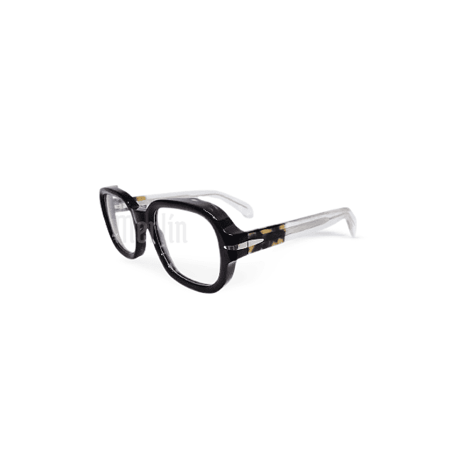 Armazón Óptico Merlín  Acetato Premium Habano y Cristal