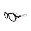 Armazón Óptico Merlín  Acetato Negro y Transparencias