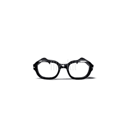 Armazón Óptico Merlín Acetato Premium Negro y detalles metalicos