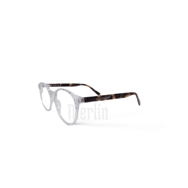 Armazón Óptico Merlín Acetato Premium Transparente y Habano