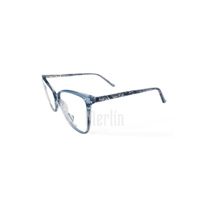 Armazón Óptico Veltom Acetato Celeste Cristal 