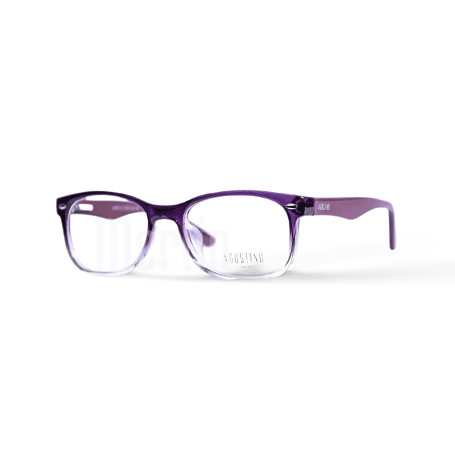 Armazón Óptico AGUSTINO Acetato Burdeo y Cristal