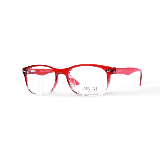 Armazón Óptico Agustino Acetato Rojo y Cristal
