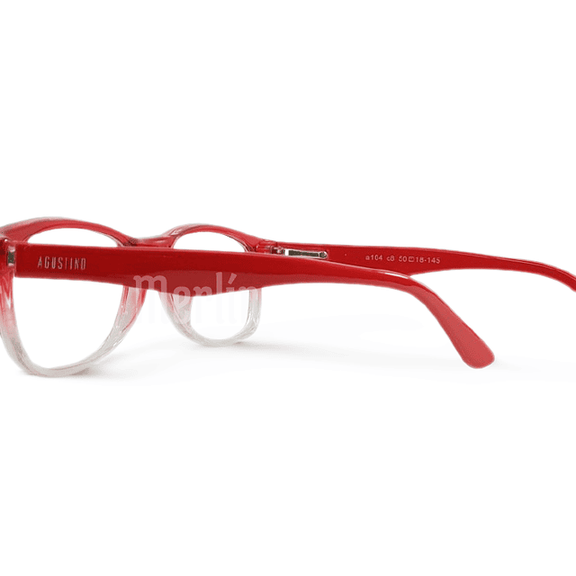Armazón Óptico Agustino Acetato Rojo y Cristal