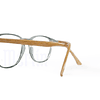 Armazón Óptico Agustino Acetato Negro y Varillas imitación madera