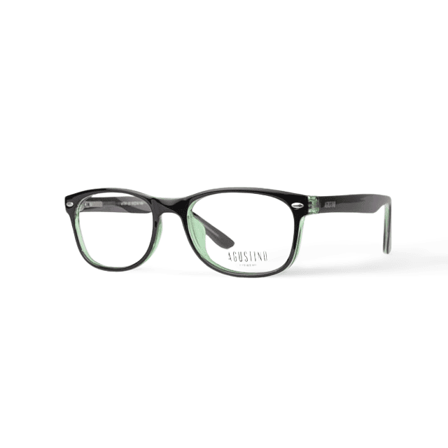 Armazón Óptico Agustino Acetato Negro y Verde Cristal