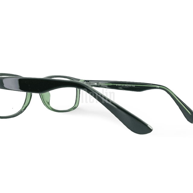 Armazón Óptico Agustino Acetato Negro y Verde Cristal