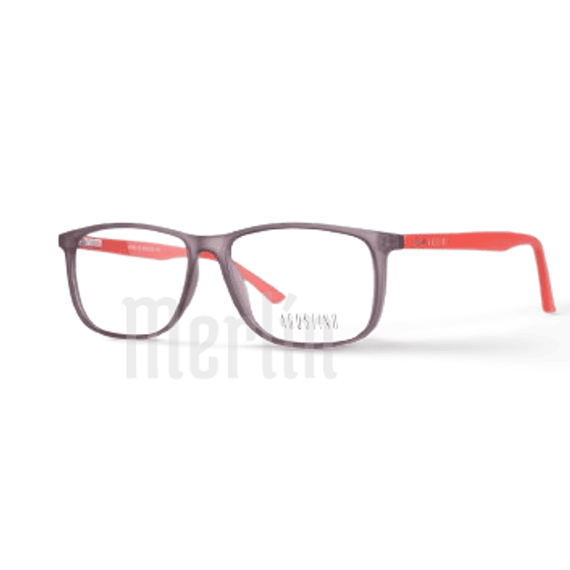 Armazón Óptico AGUSTINO TR90 Negro Frost y Rojo