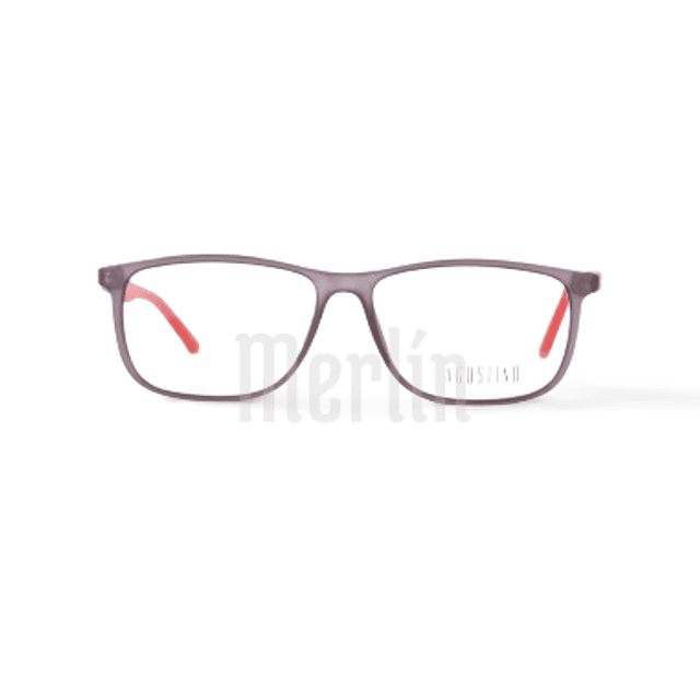 Armazón Óptico AGUSTINO TR90 Negro Frost y Rojo