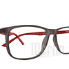 Armazón Óptico AGUSTINO TR90 Negro Frost y Rojo