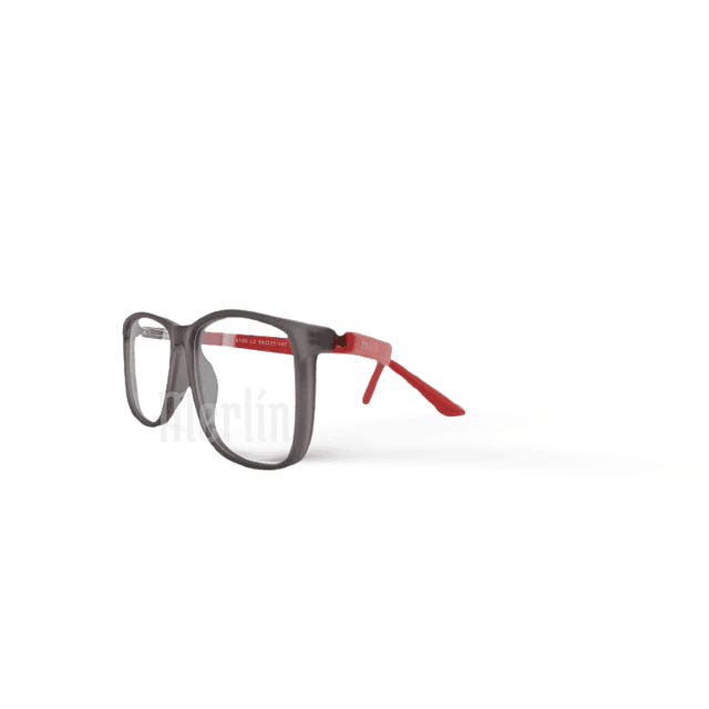 Armazón Óptico AGUSTINO TR90 Negro Frost y Rojo