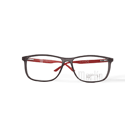 Armazón Óptico AGUSTINO TR90 Negro Frost y Rojo