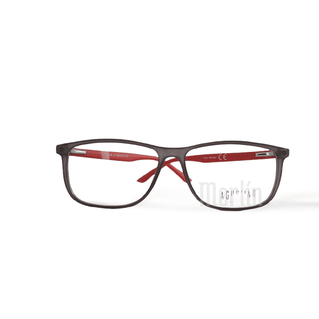 Armazón Óptico AGUSTINO TR90 Negro Frost y Rojo