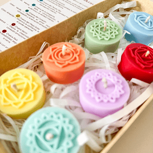 Set Armonizador Mini Velas 7 Chakras - Merlina Sagrado Renacer