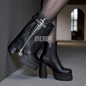 BOTAS 2 EN 1 ECO CUERO NEGRO 5319