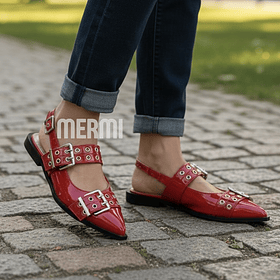 ZAPATO PUNTIAGUDO ROJO 5270