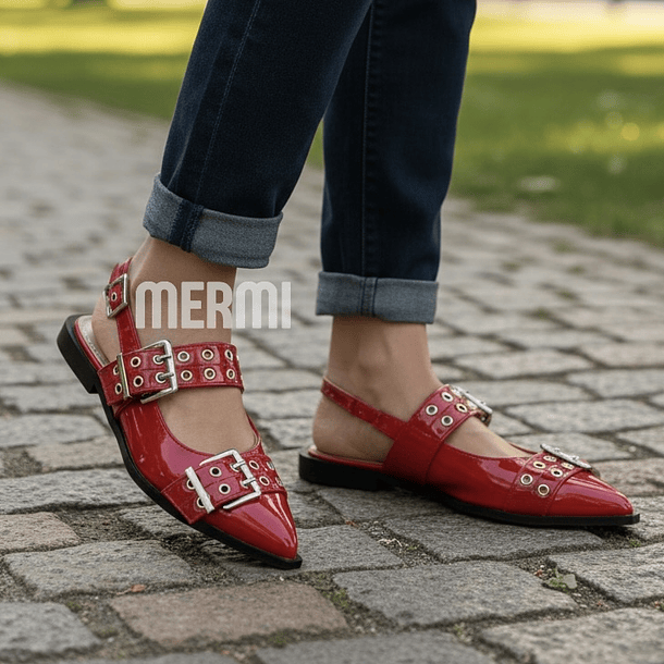 ZAPATO PUNTIAGUDO ROJO 5270