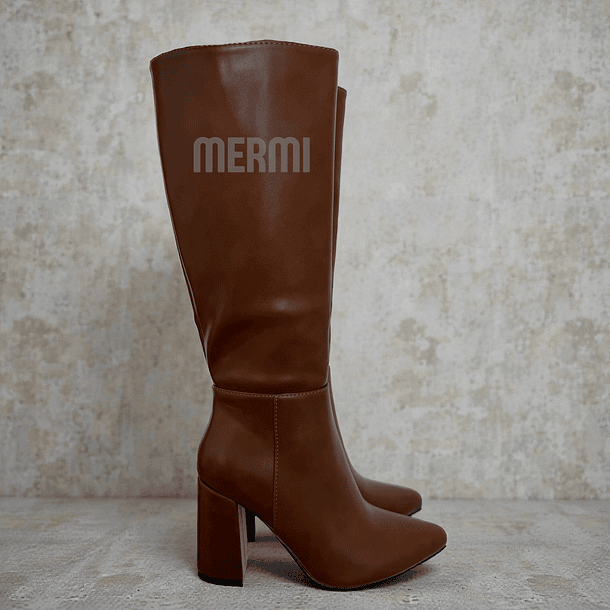 BOTAS LARGAS ECO CUERO Q11 MARRON