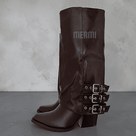 BOTAS ECO CUERO MARRON 2638