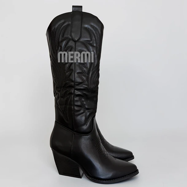 BOTAS TEXANAS LARGAS G39 NEGRO