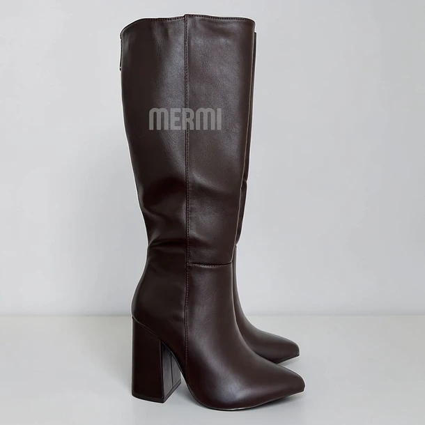 BOTAS LARGAS ECO CUERO Y05 MARRON