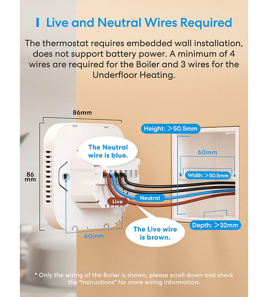 MTS215B Termostato inteligente Wi-Fi 