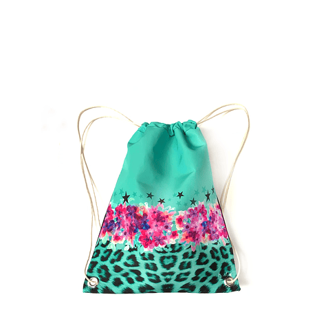 Mochila turquesa print