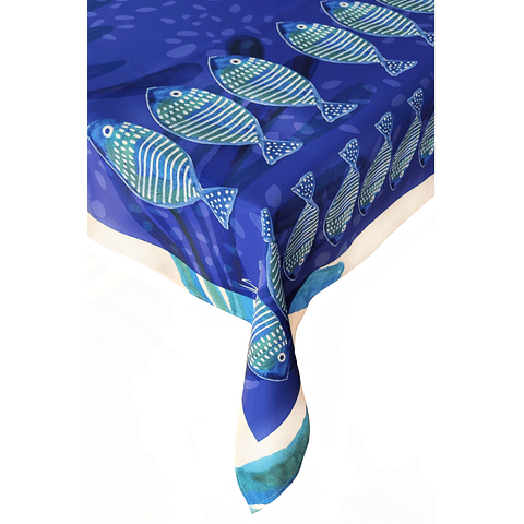 Mantel pez Blue lona impermeable 
