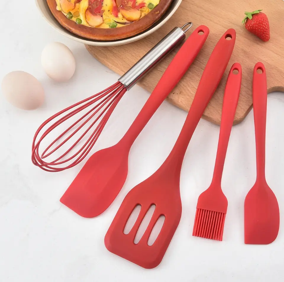 Conjunto de 5 utensílios de cozinha de silicone 1