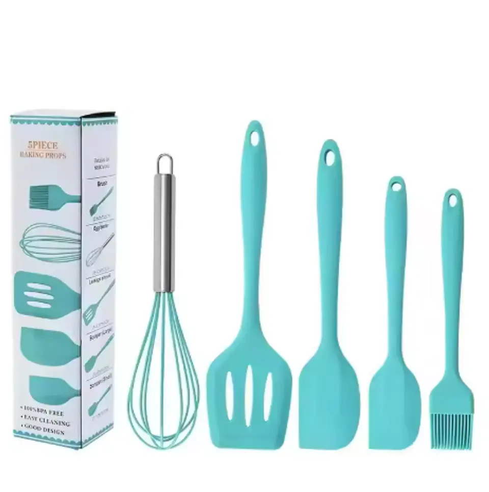 Conjunto de 5 utensílios de cozinha de silicone 5